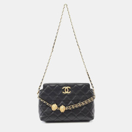 Chanel Matelasse Black Lambskin Crossbody Bag 1181322