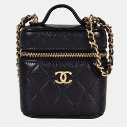 Chanel Vanity Mini Black Leather Shoulder Bag 1181050
