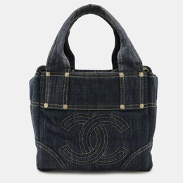 Chanel CC Blue Denim Tote Bag 1181054