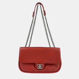 Chanel Red Leather Shoulder Bag 1181072