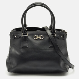 Salvatore Ferragamo Black Leather Beky Tote 1180861