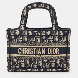Christian Dior Navy Blue Oblique Canvas Mini Book Tote 1179657