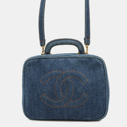Chanel Vanity Bag 2Waybag Blue Denim 1179692
