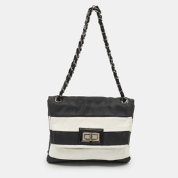 Chanel Black/White Nylon Reissue Flap Shoulder Bag 1180815