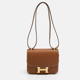Hermes Gold Epsom Leather Gold Finish Constance 18 Bag 1177443