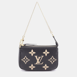 Louis Vuitton Mini Pochette Accessoires Black Monogram Empreinte Leather Clutch Bag 1181459