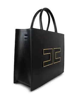 Elisabetta Franchi logo-plaque leather tote bag 31085031