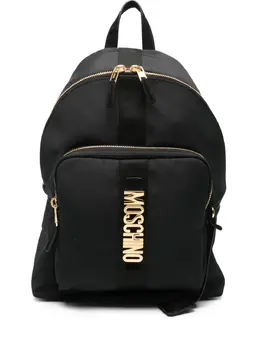 Moschino logo-plaque backpack 30903457