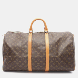 Louis Vuitton Keepall 55 Brown Monogram Canvas Travel Bag 1181432