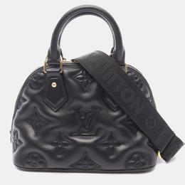 Louis Vuitton Alma Soft BB Noir Bubblegram Leather Shoulder Bag 1181523