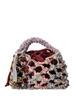Kurt Geiger London satin-fabric crystal-embellished tote bag 31095011