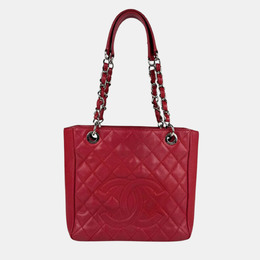 Chanel Red Caviar Leather Tote Bag 1181081