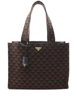 Prada 2013-2025 Canvas Triangolo Symbole Shopping tote bag 31167221