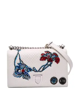 Christian Dior 2015 Medium Lambskin Embroidered Diorama Flap crossbody bag 31145241