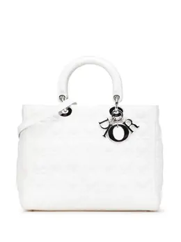 Christian Dior 2005 Large Lambskin Cannage Lady Dior satchel 31147285