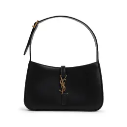 Saint Laurent-Black Leather Le 5 à 7 Hobo Bag-Donna 52097228177748