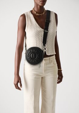 Сумка через плечо CIRCLE TREND ROUND BAG UNISEX - Across body bag Karl Lagerfeld, черный k4854h070-q11 | black
