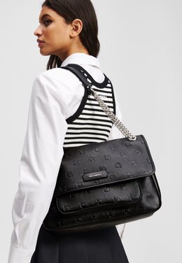 Сумка IKON MONOGRAM LG FLAP Karl Lagerfeld, черный k4851h1o1-q11 | black