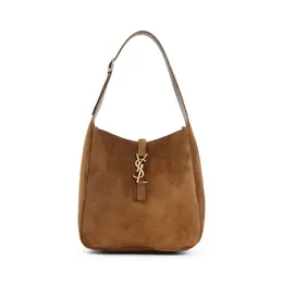 Saint Laurent-Orange Caramel Le 5 À 7 Suede Calf Leather Shoulder Bag-Donna 52228621861204