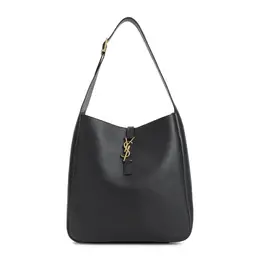 Saint Laurent-Black Ysl Le 5a7 Calf Leather Shoulder Bag-Donna 52228628709716