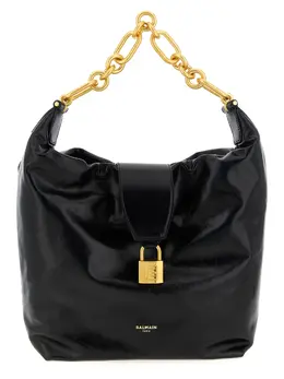 Balmain-Sync Hobo Borse A Spalla E Tracolla Nero-Donna 52228911432020