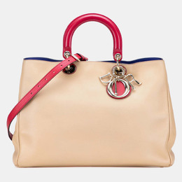 Christian Dior Brown Large Bicolor Leather Christian Diorissimo Satchel 1182319