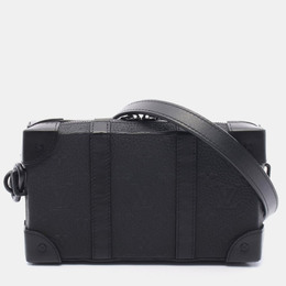 Louis Vuitton Soft Trunk Black Monogram Taurillon Leather Shoulder Bag 1181508
