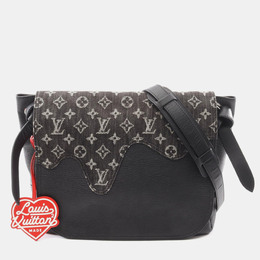 Louis Vuitton x Nigo Busas Tokyo Shoulder Bag Monogram Denim Black 1181510