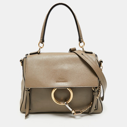 Chloe Chloé Motty Grey Leather Small Faye Day Shoulder Bag 1178589