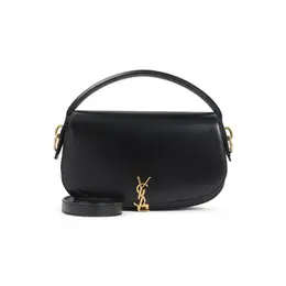 Saint Laurent-Black Voltaire Leather Shoulder Bag-Donna 52228545511764