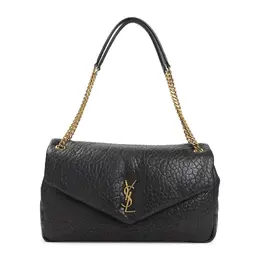 Saint Laurent-Black Calypso Leather Shoulder Bag-Donna 52228545577300