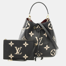 Louis Vuitton Neonoe MM Black Beige Monogram Empreinte Leather Shoulder Bag 1182778