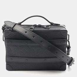 Louis Vuitton Soft Trunk Black Monogram Taurillon Leather Shoulder Bag 1182719