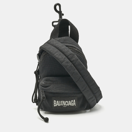Balenciaga Black Nylon Mini Crossbody Bag 1180347