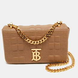 Burberry Beige Leather Mini Lola Chain Crossbody Bag 1180086