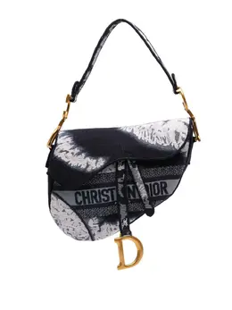 Christian Dior 2020 Canvas Embroidered Tie Dye Saddle Bag shoulder bag 31146132