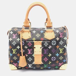 Louis Vuitton Speedy 30 Black Multicolor Monogram Canvas and Leather Shoulder Bag 1182783