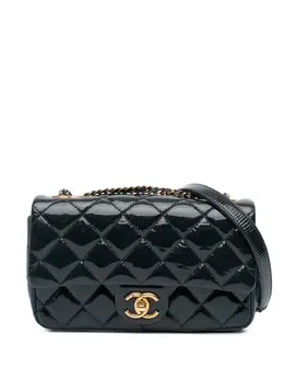 Chanel 2015-2016 Paris-Salzburg Small Patent and Goatskin CC Eyelet Flap crossbody bag 31199954