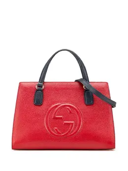 Gucci 2016-2025 Medium Tricolor Pebbled Calfskin Soho Convertible Top Handle Bag satchel 31196412