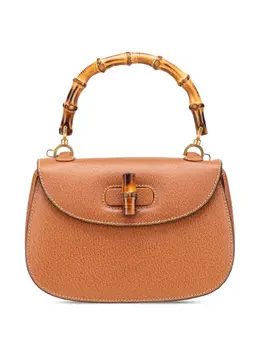 Gucci 20th Century Calfskin Bamboo Night satchel 31188429