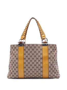 Gucci 2016-2025 Medium GG Canvas Bamboo Libeccio tote bag 31201423