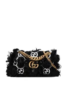 Gucci 2016-2025 Small GG Marmont Embroidered Shearling crossbody bag 31164609