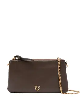 Pinko double-zip leather cross body bag 31051084