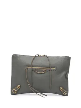 Balenciaga 2017 Lambskin Motocross Metallic Edge Flat clutch bag 31166806