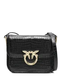 Pinko crocodile-embossed leather cross body bag 31084294