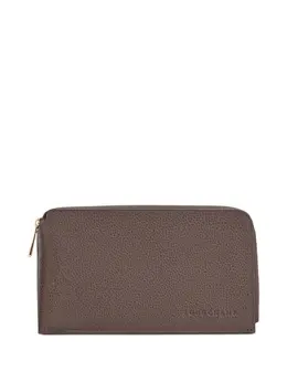 Кожаный клатч Foulonné на молнии Longchamp, коричневый 30212857 | коричневый