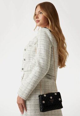 Сумка через плечо EVERLEE MIT BLUMEN UND APPLIKATIONEN - Across body bag Guess, черный gu151h83q-q11 | schwarz