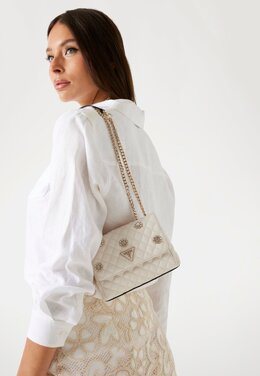 Сумка через плечо EVERLEE MIT BLUMEN UND APPLIKATIONEN Guess, белый gu151h83q-a11 | weiß