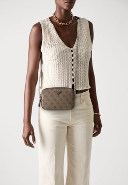 Сумка через плечо NOELLE CROSSBODY CAMERA - Across body bag Guess, коричневый gu151h7xi-o11 | latte/brown