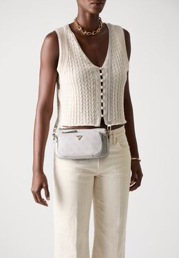 Сумка NOELLE II DBL POUCH CROSSBODY SET Guess, белый gu151h7x8-a11 | white